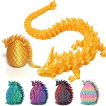 Dragon Crystal impresso em 3D articulado com Dragon Egg Gold Dragon Crystal impresso em 3D articulado com Dragon Egg Gold
