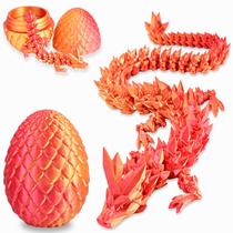 Dragon Egg, dragão de cristal impresso em 3D, 30 cm com design articulado