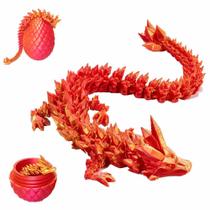 Dragon Egg Zobetro impresso em 3D com dragão de cristal articulado