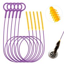 Drainsoon Desentupidor de Ralos Metálico de 35" para Remover Cabelos, Kit com 5 Unidades Drainsoon Desentupidor de Ralos Metálico de 35" para Remover Cabelos, Kit com 5 Unidades