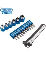 Draper - kit chave catraca - 12 peças - métrico