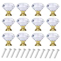Drawer Knobs YourGift, 40 mm, Diamond Crystal Gold, pacote com 12