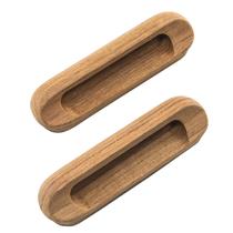 Drawer Pull Whitecap Teak Oblong de 10,4 cm - pacote com 2 Drawer Pull Whitecap Teak Oblong de 10,4 cm - pacote com 2