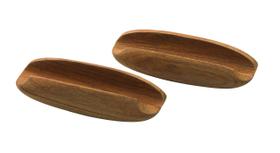 Drawer Pull Whitecap Teak oval de 10 cm de largura, pacote com 2 peças com hardware