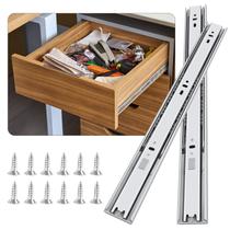 Drawer Slides FCOUMY Soft Close, rolamento de esferas de 10 polegadas, x6 pares