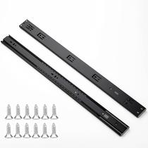 Drawer Slides Ravinte Soft Close 60 cm, 2 pares, pacote com 4, preto