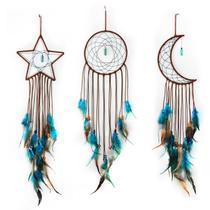 Dream Catcher Jetec Moon Sun Star Design feito à mão x3 - 20 cm