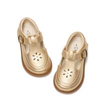 DREAM PAIRS Sapatos Mary Jane Infantil Dourados com Fecho em tiras autocolantes DREAM PAIRS Sapatos Mary Jane Infantil Dourados com Fecho em tiras autocolantes