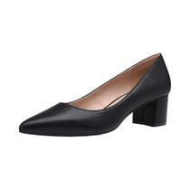 DREAM PAIRS Scarpin Feminino com Salto Bloco Baixo Grosso Preto 37