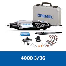 Dremel 4000 Micro Retífica com 3 Acoplamentos, 36 Acessórios e Maleta 127V