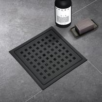 Dreno de chuveiro kuaisailsk 15cm Square Matte Black SUS304