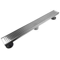 Dreno de chuveiro linear de aço inoxidável Neodrain Chrome 61 cm, saída de 2" Dreno de chuveiro linear de aço inoxidável Neodrain Chrome 61 cm, saída de 2"