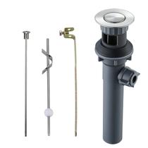 Dreno de pia de banheiro ARCORA Lift Rod Brushed Nickel Overflow