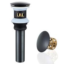 Dreno de pia de banheiro VOTON Pop-Up Black Brass, 6x6x10cm Dreno de pia de banheiro VOTON Pop-Up Black Brass, 6x6x10cm