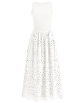 Dress Dowerme Summer, feminino, casual, sem mangas, linha A, maxi, branco