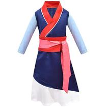 Dressy Margarida Meninas Princesa Guerreiro Fantasia Hanfu Heroína Chinesa Dress Up Halloween Party Outfit 12 Azul 276