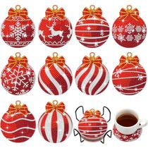 Drink Coaster FairySandy, 10 peças de bola de Natal de 10,5 cm