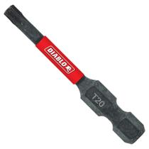 Drive Bit Diablo T20 Torx, pacote com 5, 2" de comprimento 1/4" Hex Drive Bit Diablo T20 Torx, pacote com 5, 2" de comprimento 1/4" Hex