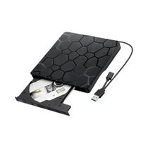 Drive Óptico Portátil USB3.0 Tipo C Leitor E Gravador De DVD RW CD Para Laptop PC Windows 11 10