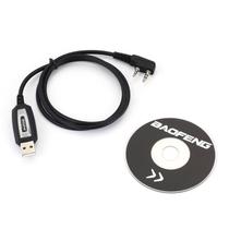 Driver de CD de cabo/cabo de programação USB para baofeng UV-5R / BF-888S transceptor portátil - Preto