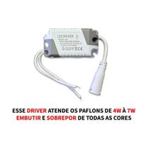 Driver Led Reator Fonte Para Plafon 4W A 6W (7W) Bivolt