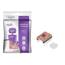 Driver Motor De Passo A4988 Vermelho Com Dissipador - Roxo