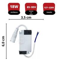 Driver para led slim bivolt - 18w - 85 - 95v - kian