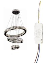 Driver para Lustre com Anéis LED - Fonte 8-24W - Controle de Temperatura de Cor