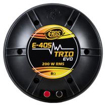 Driver Profissional Eros E405 Trio Evo 200W 8 Ohms E 405 Preto Cornetão
