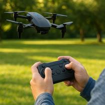 Drone A15 Pro Dobrável com Controle Remoto Led Hélices Extra Drone A15 Pro Dobrável com Controle Remoto Led Hélices Extra