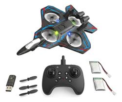 Drone Aeronave Jato Controle Remoto Avião De Espuma Preto