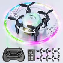 Drone AUGOAK 2024 Mini RC Quadcopter para crianças com luz LED