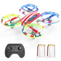 Drone BEZGAR HQ051 para crianças RC indoor com LED 3D Flip 3 Speed