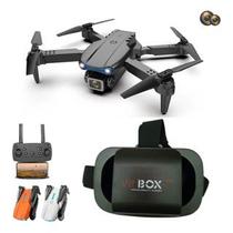 Drone Brinquedo Para Criança E99 Pro Dual Câmera Com Óculos VR Preto
