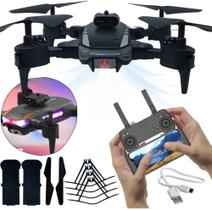 Drone com Câmera Dupla 4K, GPS, Sensor de Obstáculos, Dobrável, Cor Prata, 2 Baterias Drone com Câmera Dupla 4K, GPS, Sensor de Obstáculos, Dobrável, Cor Prata, 2 Baterias