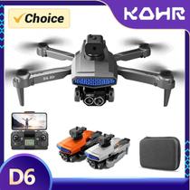 Drone D6 Mini, Kit 1 à 3 Baterias Câmera 4K HD Professional Fotografia Aérea Quadcopter Dobrável, Evitar Obstáculos, - DronePro