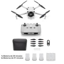 Drone DJI Mini 3 + Controle RC-N1 + Kit Fly More Combo Plus