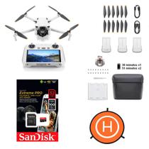 Drone DJI Mini 3 Fly More + Cartão de Memória 32GB + Heliponto