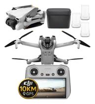 Drone Dji Mini 3 Fly More Combo Camera profissional 4k Ate 10km Controle Remoto COM Tela e 3 Baterias DJI033 Drone Dji Mini 3 Fly More Combo Camera profissional 4k Ate 10km Controle Remoto COM Tela e 3 Baterias DJI033