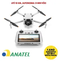 Drone DJI Mini 3 Standard com Controle Inteligente DJI RC Tela 5.5" 4K HDR DJI047 Original Anatel