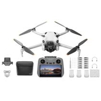 Drone Dji Mini 4 Pro Fly More Combo RC 2 Controle com Tela 3 Baterias 34Min Cor Cinza