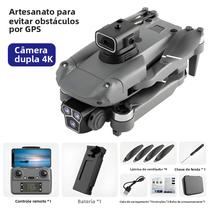 Drone Dobrável Com Infravermelho 4K Para Evitar Obstáculos 2024 S181 Brushless GPS Inteligente Segue