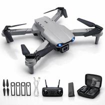 Drone E88 Dobrável com Câmera HD WiFi FPV, Altitude Hold, Modo Sem Cabeça, Retorno Automático, Voo por Trajetória, 3 Velocidades e Controle 2.4G