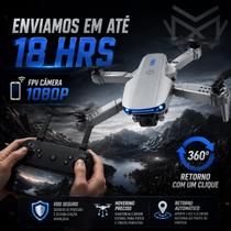 Drone E88 Dobrável com Câmera HD WiFi FPV Modo Sem Cabeça Retorno Automático