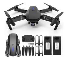 Drone E88 Profissional C/ 2 Câmera 4K full HD Pro +Bateria Com Case Preto - VCZ