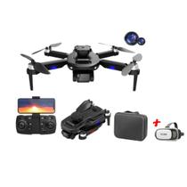Drone F196 Câmera HD Dupla, Motor Brushless, Prevenção de Obstáculos, 1 Bateria + Óculos VR