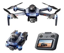 Drone Gt8 Câmera Hd 4k Gimbal Controle Remoto Com Tela Tecnologia de estabilização inteligente Longo alcance de voo Dobradiças retráteis 2 Baterias