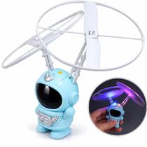Drone Infantil Astronauta Voador com Sensor de Movimento, Controle Remoto e Luz LED Recarregável USB