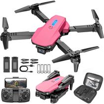 Drone Lovovia Kids com câmera dobrável, 2 baterias, rosa