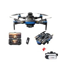 Drone M6 com Tela Câmera Dupla Motor Brushless 1 Bateria + Óculos VR